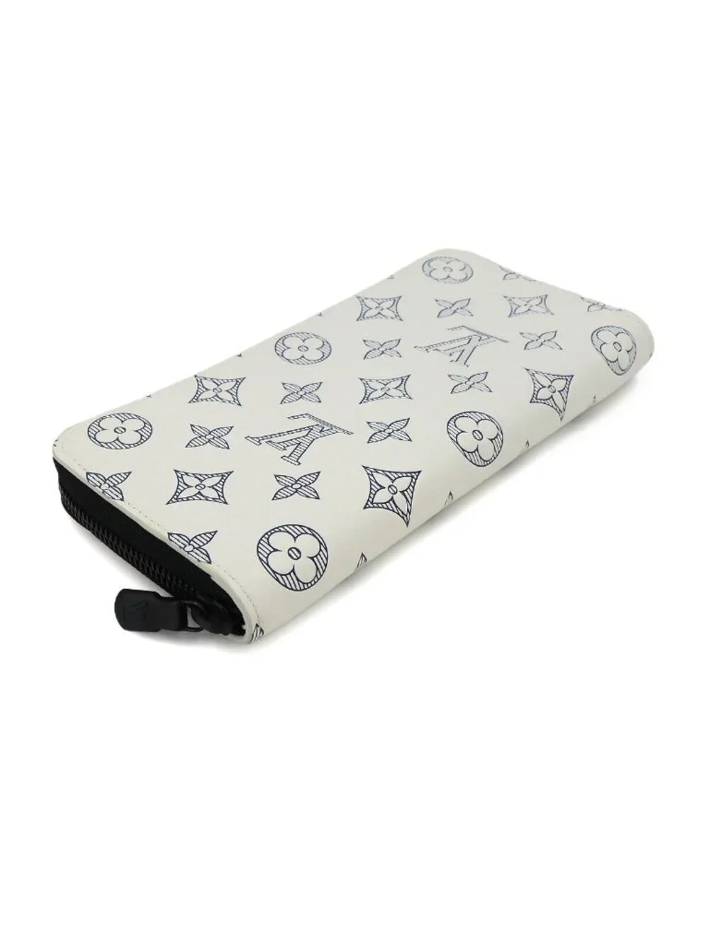Louis Vuitton Monogram Shadow Zippy Wallet Vertical Leather White